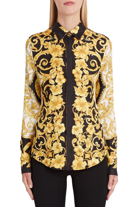 versace silk shirt women.